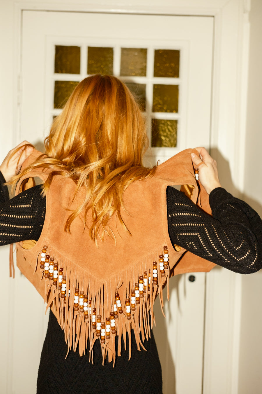 Day & Mood DayFilja Pearl Fringe West Jacket Saddle